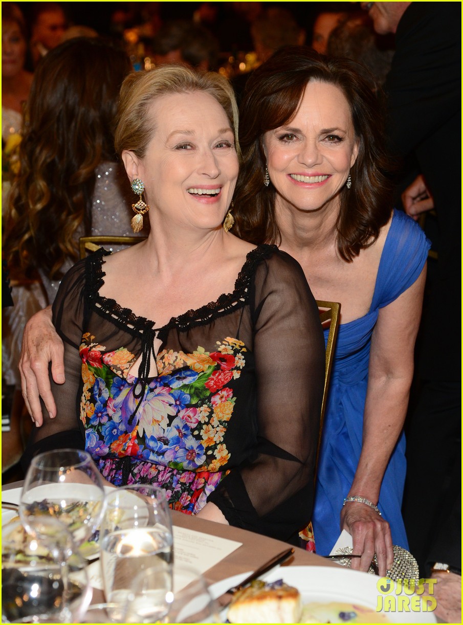 HOLLYWOOD, CA - JUNE 05:  Actresses Meryl Streep (L) and Sally Field attend the 2014 AFI Life Achievement Award: A Tribute to Jane Fonda at the Dolby Theatre on June 5, 2014 in Hollywood, California. Tribute show airing Saturday, June 14, 2014 at 9pm ET/PT on TNT.  (Photo by Frazer Harrison/Getty Images for AFI)